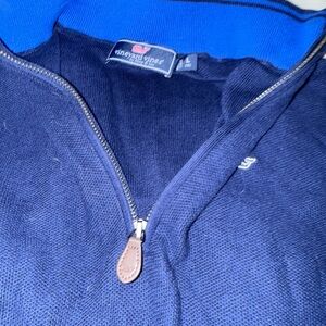 Vineyard Vines Men's Navy Zip-Up Sweater